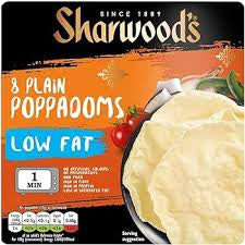 Sharwood’s 8 Plain Poppadoms