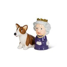 Queen and Corgi salt & pepper set