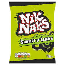 Nik Naks scampi n lemon, 75 g