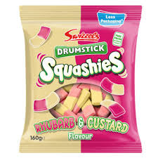 Drumstick Squashies Rhubarb & Custard 120g