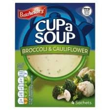 Bachelors Cupa Soup Broccoli Cauliflower 4pk