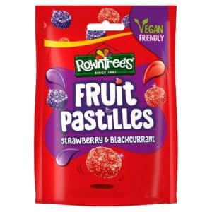 Rowntrees Fruit Pastilles - Strawberry and Blackcurrant 143g