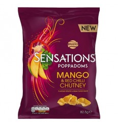 Sensations Mango & Red Chilli Chutney Poppadoms 82g